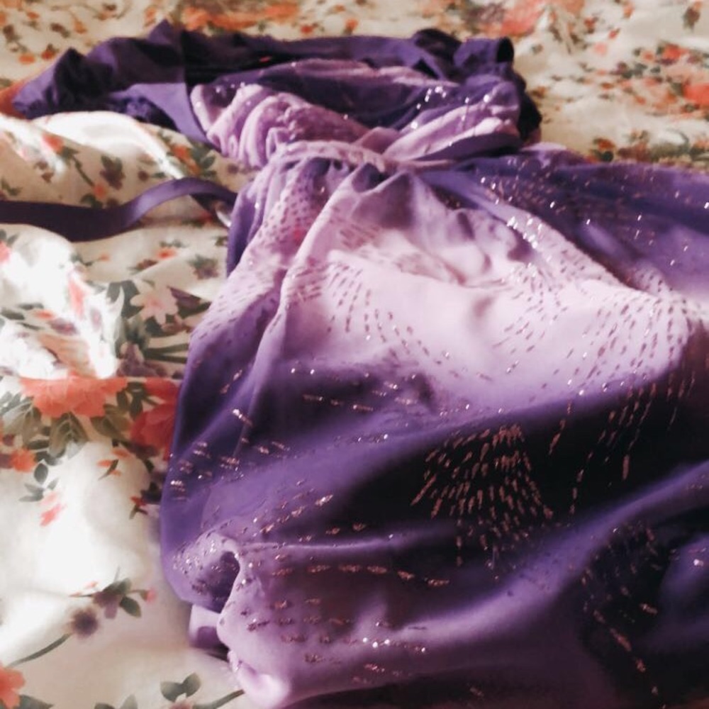 purple party dress